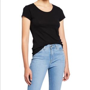 NWOT L’Agence black scoop-neck tee